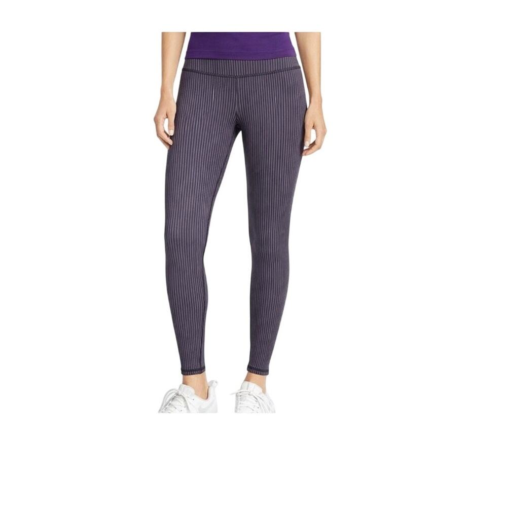 Fabletics Athleisure Womens Size M Legging Purple Gray Mid Rise Full Compression